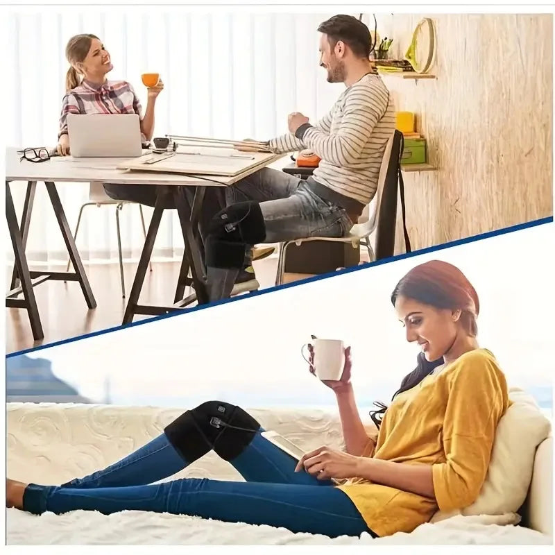 Electric Heating Knee Pad Protection Joint Care Device with One Click Adjustment Three Temperature Levels