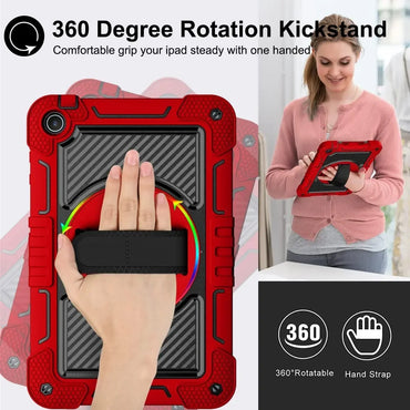 Durable Shockproof Silicone Stand Case for Huawei MatePad SE 11 10.4 Tablets Rotating Kickstand Kids Proof with Shoulder Strap