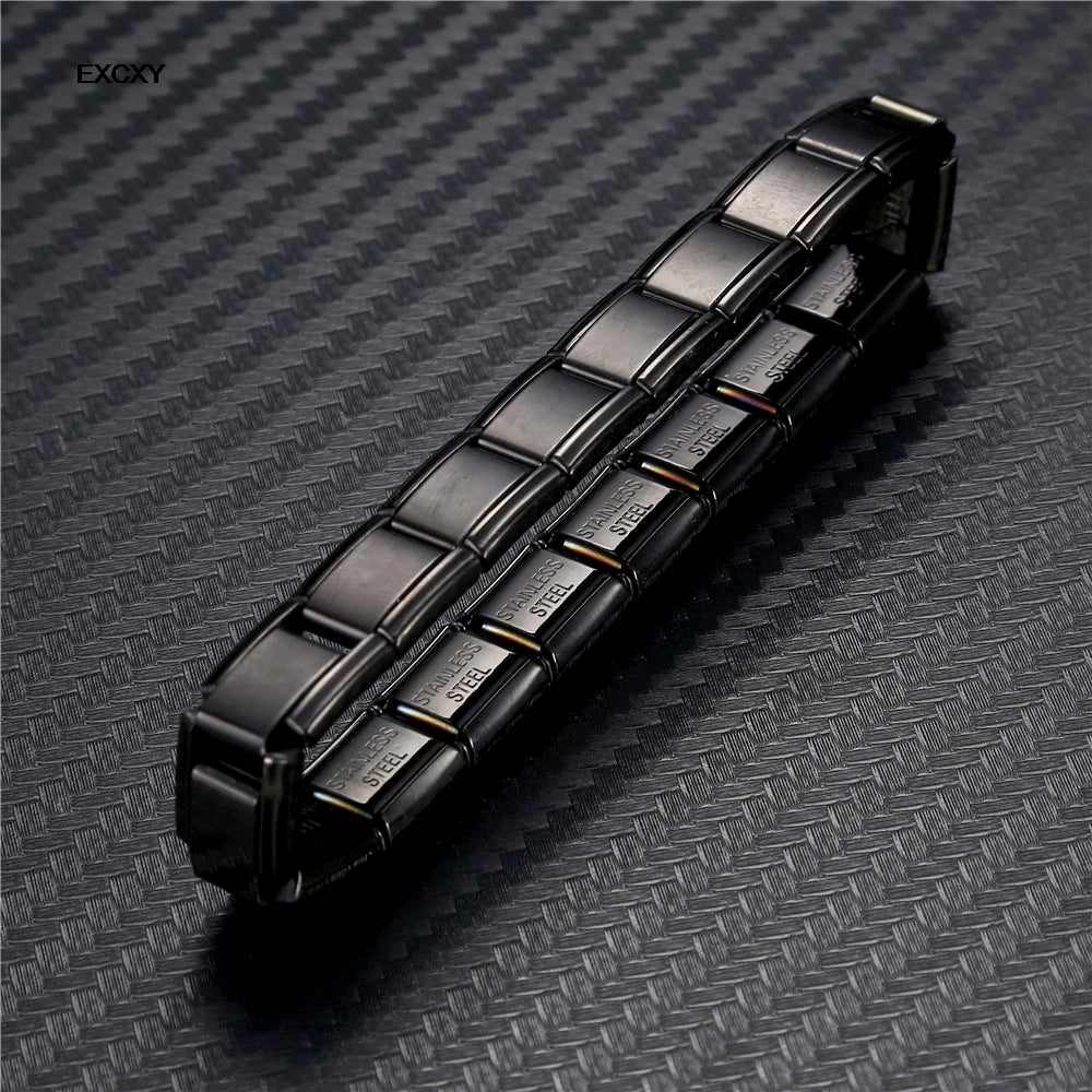 Elastic Charm Stainless Steel Bracelets Unisex Women's Men's Jewelry 9mm Width Fashion Bangle