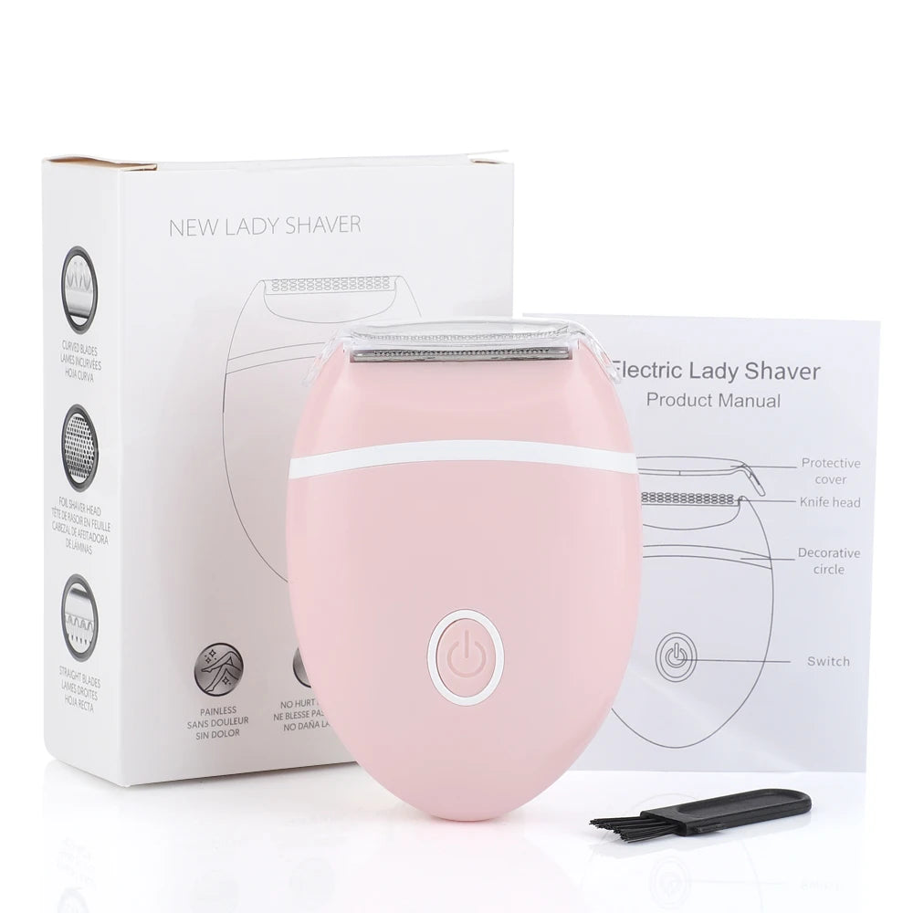 3 in 1 Mini Women's Washable Electric Shaver Razor Hair Removal Device for Whole Body Leg Armpit Intimate Area