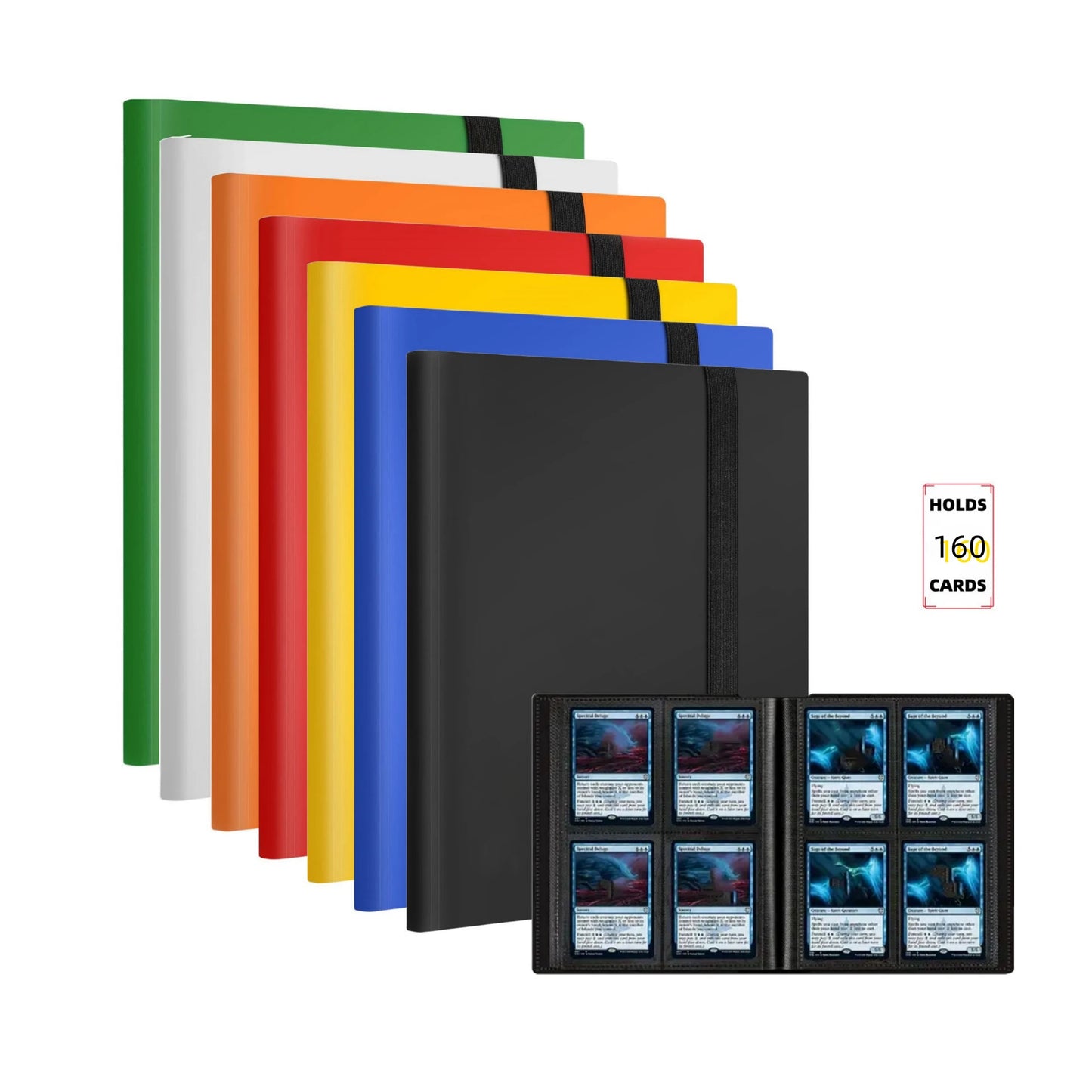 Extra Large 160 Pocket Trading Card Binder Durable PP Material Protective Album for Game, Trading and Collectible Cards