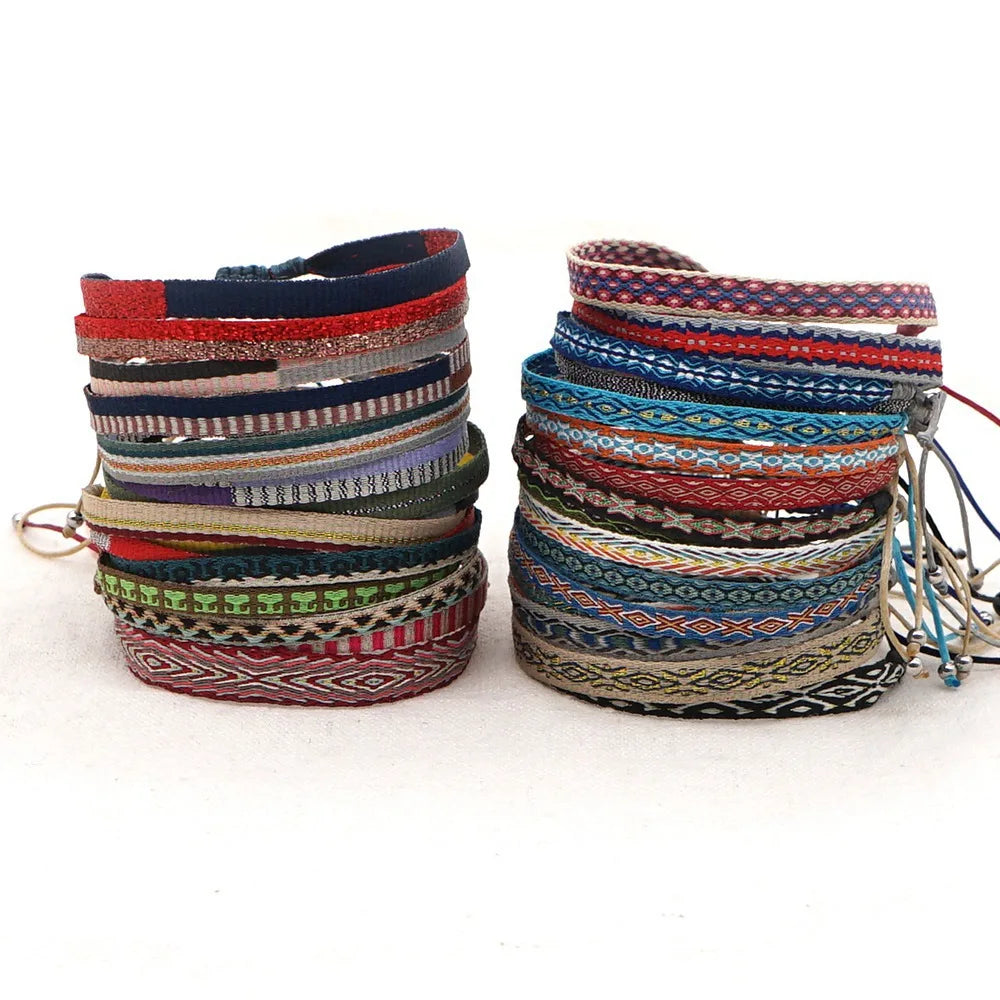Handwoven Boho Hippie Braided Bracelets for Women Men Friendship Wristband Jewelry