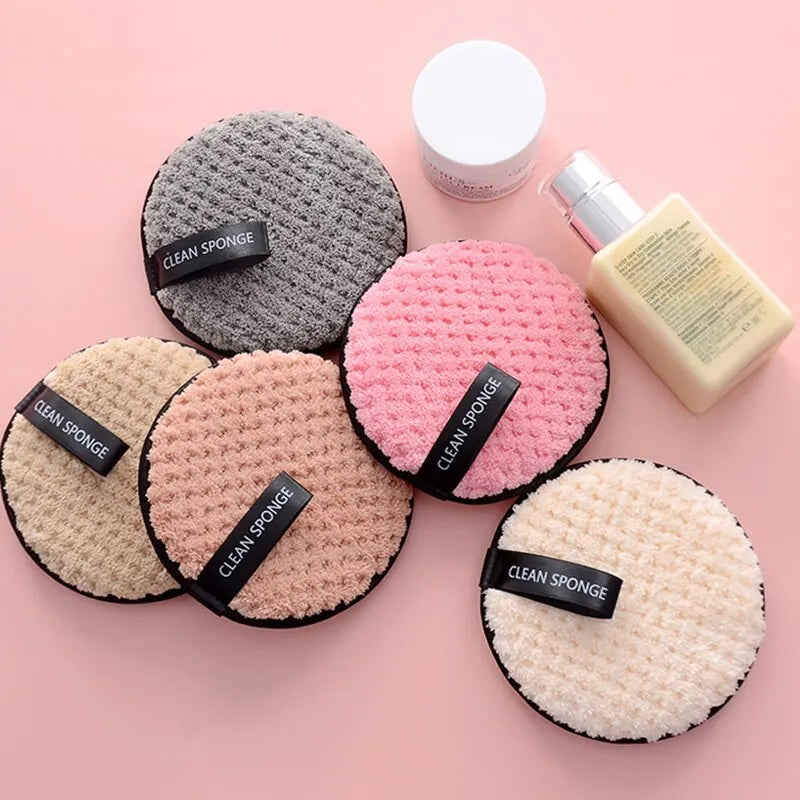 Washable Microfiber Makeup Remover Cotton Pads 4pcs Set Cosmetics Makeup Towel Cleaning Sponge Skin Care Tool