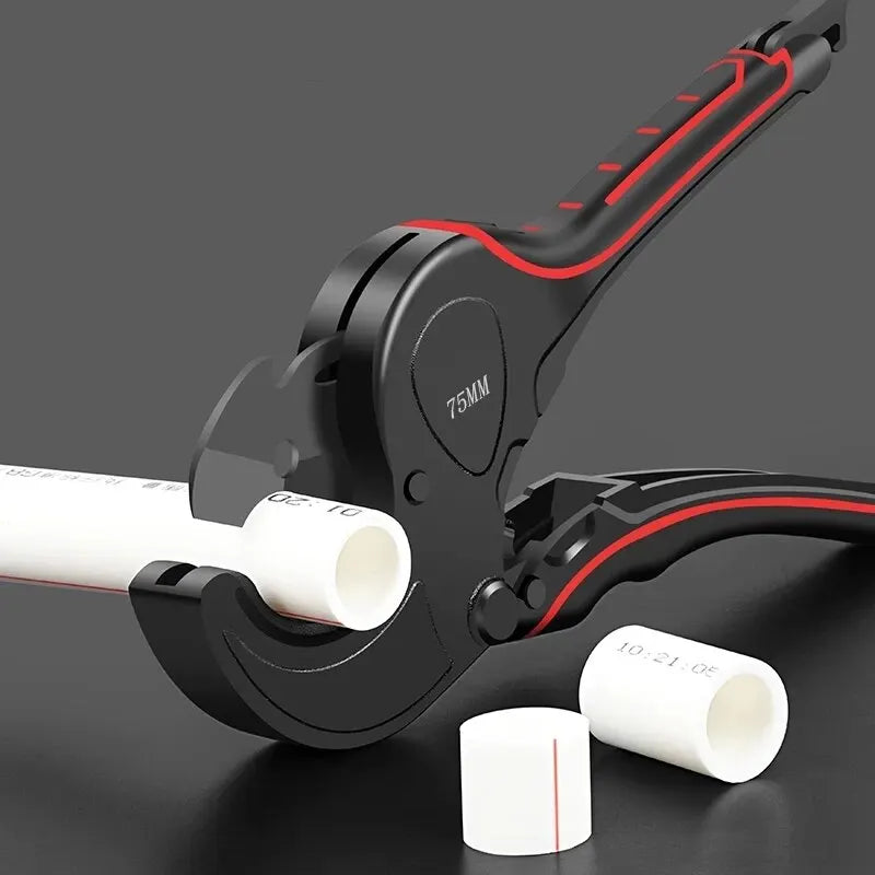42mm-75mm Pipe Cutter Aluminum Alloy Body Ratchet Scissors Tube Cutter PVC/PU/PP/PE Hose Cutting Hand Tools