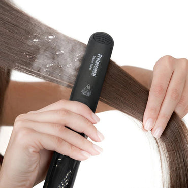 Fast Heating Electric Steam Vapors Ceramic Flat Iron Hair Straightener 450℉ Argan Oil Treatment Professional Hair Care Tool