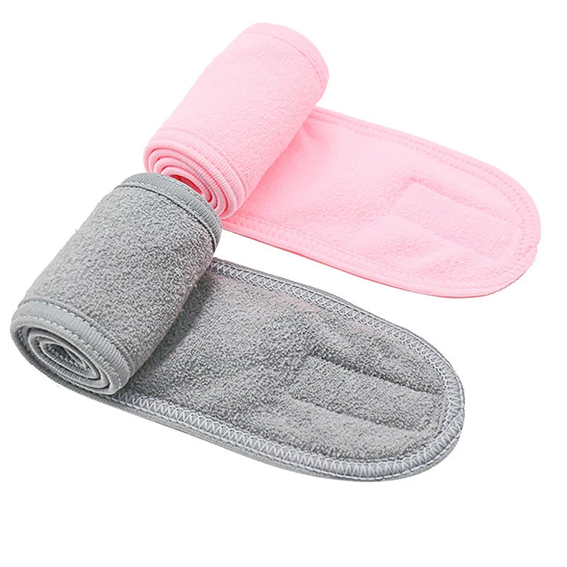 Adjustable Extension Headband for Eyelashes Makeup Spa Sports Face Washing Bath Facials Hook and Loop Adjustment
