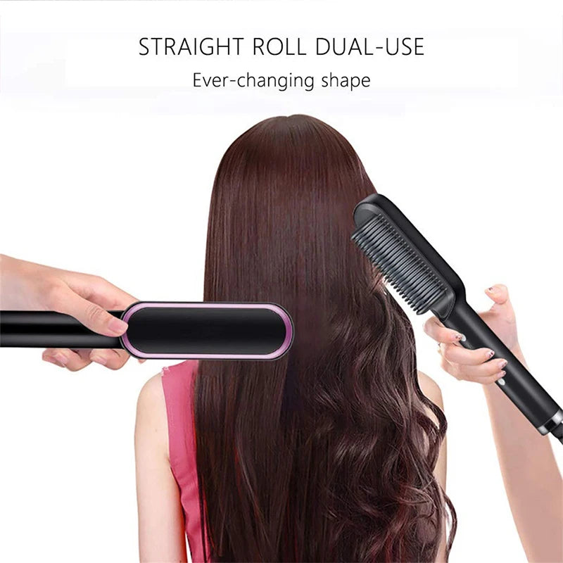 Professional Quick Heat Electric Multifunctional Hair Straightener Comb Hairstyle Brush Personal Care Accessory