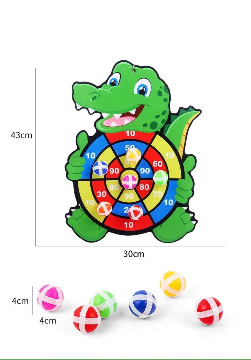Velcro Dart Board Educational Game Toy Sticky Ball Indoor Sports Montessori Games for Children