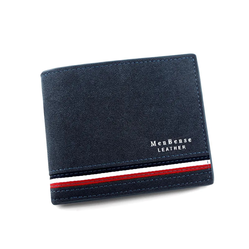 Modern Luxury Leather Wallet for Men Zipper Coin Pocket Slim Card Holder High Quality