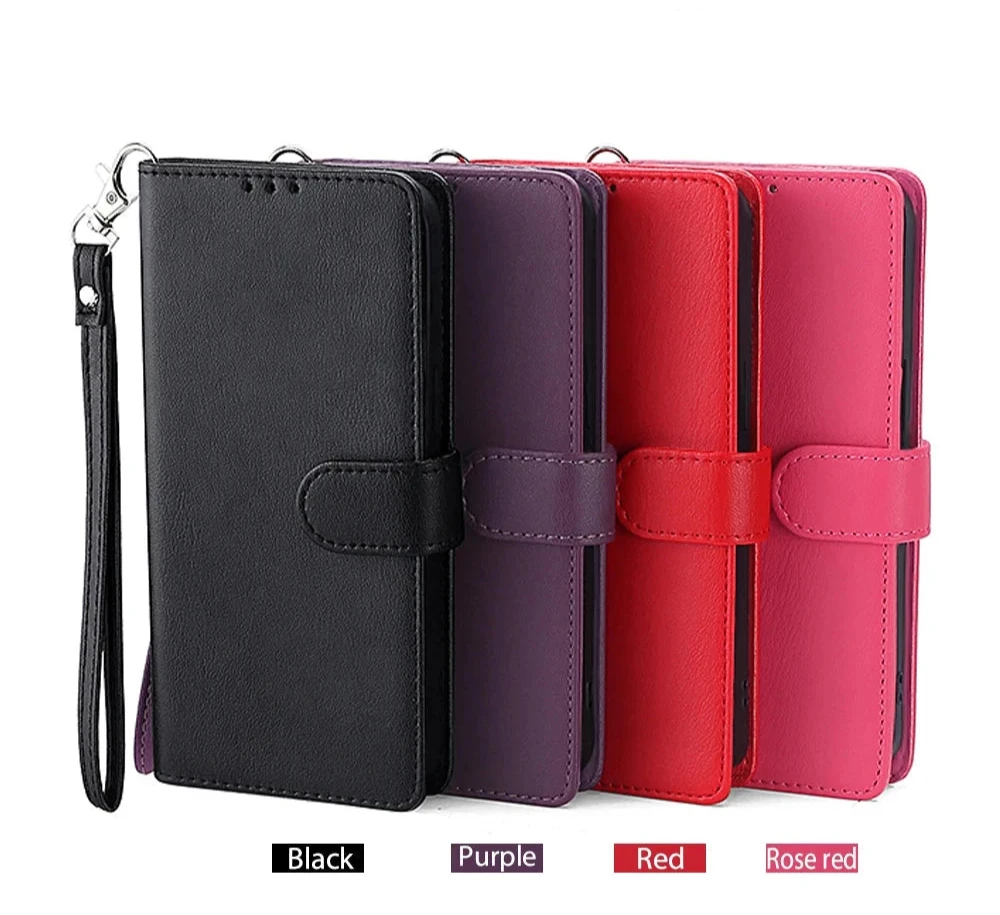 Deluxe Leather Wallet Phone Case For LG Aristo 5 G7 G8  V50 V35 V30 V30S K22 K20 ThinQ Velvet Plus Stand Function Multiple Card Slots  Protective Cover