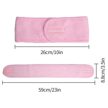 Adjustable Extension Headband for Eyelashes Makeup Spa Sports Face Washing Bath Facials Hook and Loop Adjustment