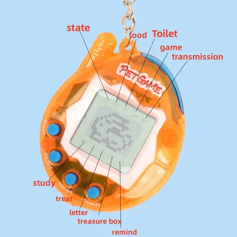 Transparent Electronic Tamagotchi 168 Pets In 1 Virtual Nostalgic Cyber Digital Fun Toys Play