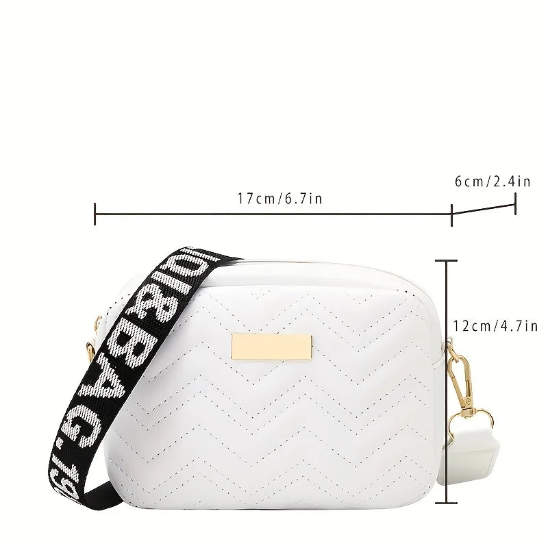 Stylish Embossed Geometric Crossbody Handbag Purse for Women Casual Shoulder Zipper Bag