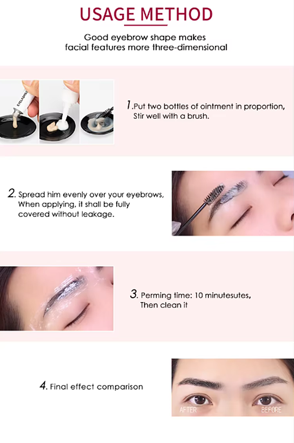 Natural Eyelash Eyebrow Dye Tint Kit Brow Enhancer Mascara Lift Tinting Eyes Makeup Tools