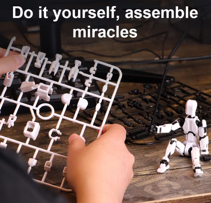 Multi-Joint Movable Action Figures Shapeshift Robot 3D Printed DIY Assemble Mannequin Dummy 13 Toys for Kids Adults Parent-children Games Gifts