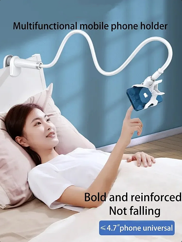 Flexible 70cm Mobile Phone Holder Stand for Apple iPhone Samsung and Universal Brands 360 Degrees Portable Clip for Bed Desk Bracket Mount Stand