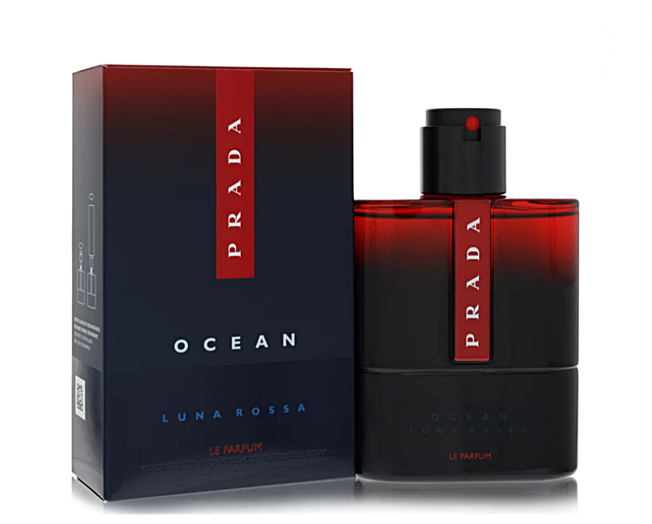 Prada Luna Rossa Ocean Le Parfum Eau de Parfum Spray 3.3 oz / 100ml - Premium Citrus Woody Smoky Men's Fragrance