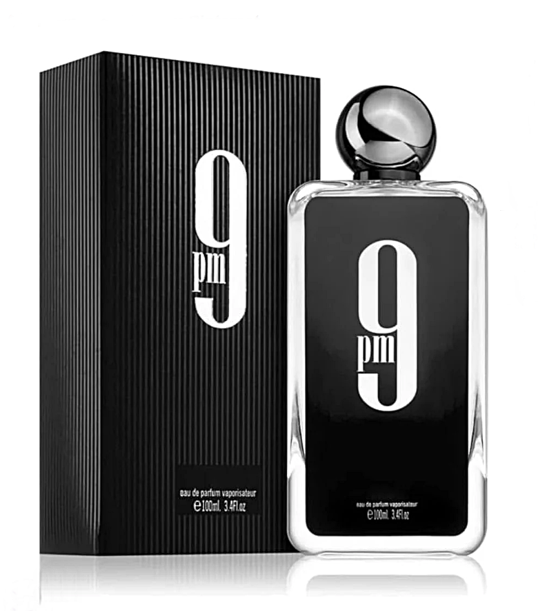 Afnan 9 PM Eau de Parfum 3.4 Fl Oz / 100ml - Exquisite Spicy Fruity Amber Men's Fragrance