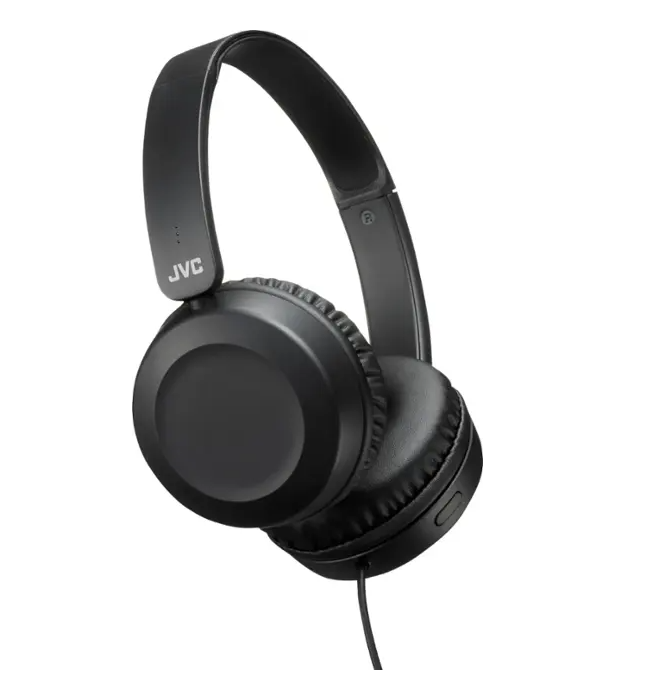 JVC Powerful Sound On Ear Headphones with Built in Microphone (BB)