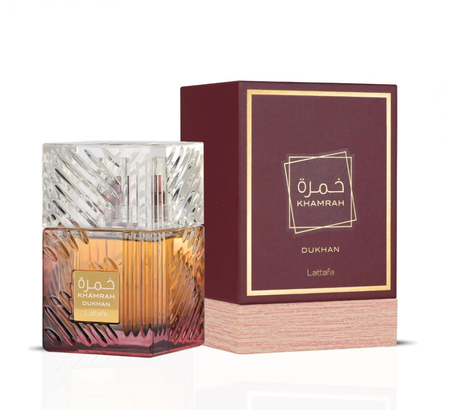 Lattafa Khamrah Dukhan Eau de Parfum 3.4 Fl Oz / 100ml - Lovely Amber Spicy Smoky Unisex Fragrance