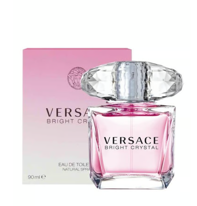 Versace Bright Crystal Eau de Toilette Spray for Women 3.0 oz / 90ml - Fresh Floral Fruity Perfume