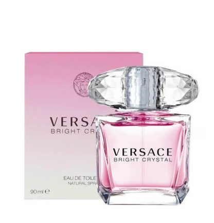 Versace Bright Crystal Eau de Toilette Spray for Women 3.0 oz / 90ml - Fresh Floral Fruity Perfume