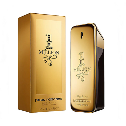 Paco Rabanne 1 Million Eau De Toilette for Men 3.4 oz / 100ml - Luxury Citrus Spicy Woody Cologne
