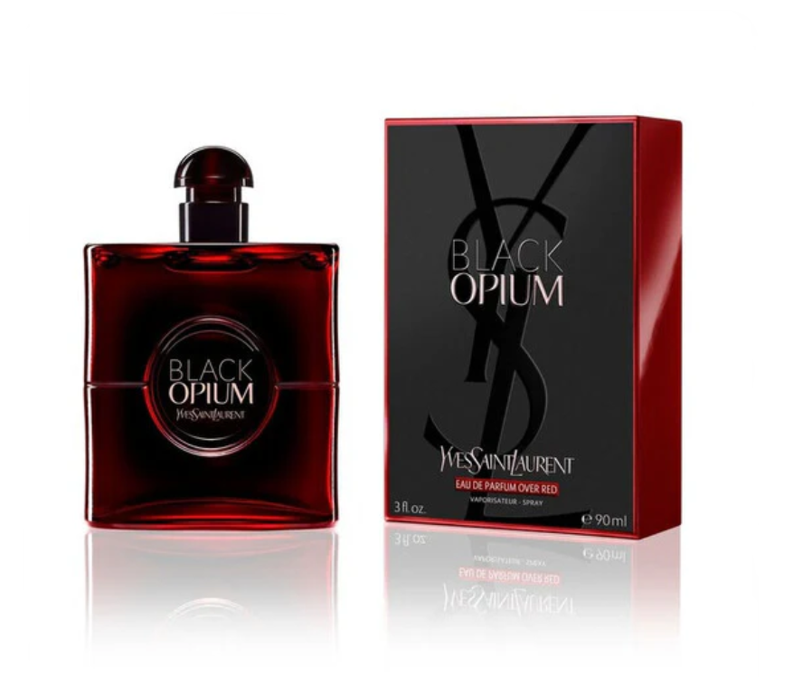 Yves Saint Laurent YSL Black Opium Over Red Eau De Parfum Spray for Women 3 oz / 90ml - Luxury Perfume Fragrance