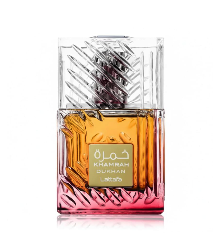 Lattafa Khamrah Dukhan Eau de Parfum 3.4 Fl Oz / 100ml - Lovely Amber Spicy Smoky Unisex Fragrance