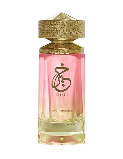 Paris Corner Khair Peach Delulu Eau de Parfum 3.4 Fl Oz / 100ml - Exclusive Fruity Sweet Woody Unisex Fragrance