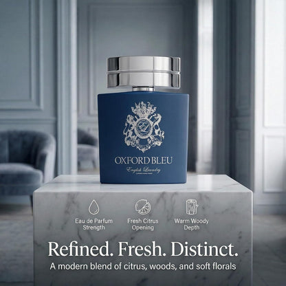 English Laundry Oxford Bleu Eau de Parfum Spray 3.4 oz / 100ml - Exquisite Floral Woody Men's Fragrance