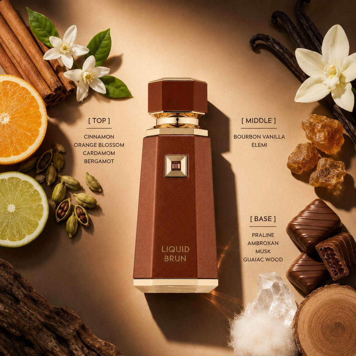 French Avenue Liquid Brun Eau de Parfum 3.4 Fl Oz / 100ml - Exquisite Amber Woody Men's Fragrance