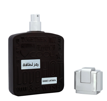 Ramz Lattafa Silver by Lattafa Eau de Parfum 3.4 Fl Oz / 100ml - Exquisite Fresh Aromatic Unisex Fragrance