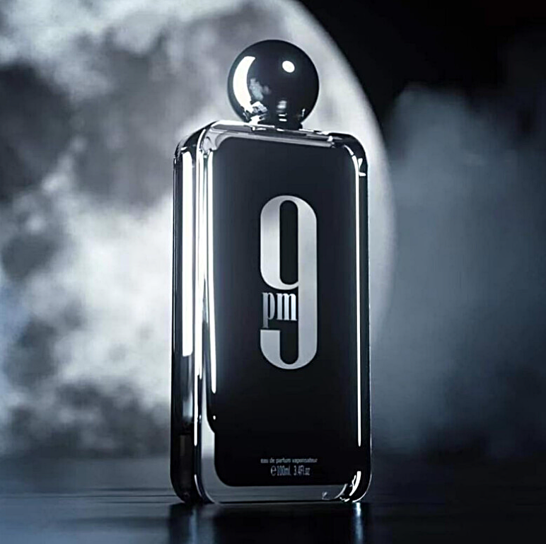 Afnan 9 PM Eau de Parfum 3.4 Fl Oz / 100ml - Exquisite Spicy Fruity Amber Men's Fragrance