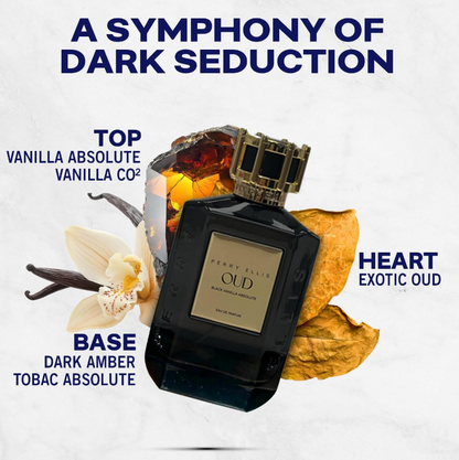 Perry Ellis OUD Black Vanilla Absolute Eau de Parfum Spray 3.4 oz / 100ml - Premium Woody Sweet Men's Fragrance