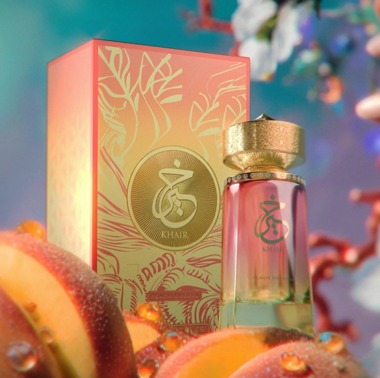 Paris Corner Khair Peach Delulu Eau de Parfum 3.4 Fl Oz / 100ml - Exclusive Fruity Sweet Woody Unisex Fragrance