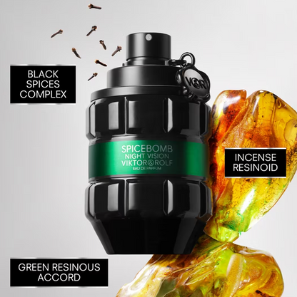 Viktor & Rolf Spicebomb Night Vision Eau de Parfum Spray 3.04 oz / 90ml - Luxury Citrus Woody Men's Fragrance