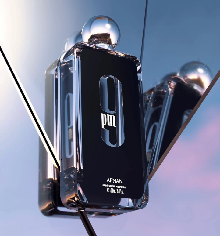 Afnan 9 PM Eau de Parfum 3.4 Fl Oz / 100ml - Exquisite Spicy Fruity Amber Men's Fragrance