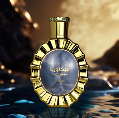 Lattafa Victoria Eau de Parfum 3.4 Fl Oz / 100ml - Premium Citrus Creamy Floral Unisex Fragrance