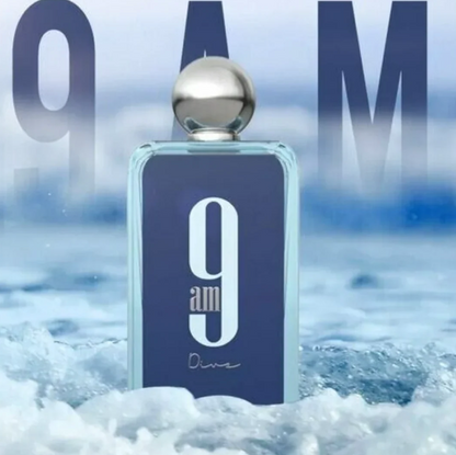Afnan 9 AM Dive Eau de Parfum 3.4 Fl Oz / 100ml - Premium Fresh Citrus Aromatic Unisex Fragrance