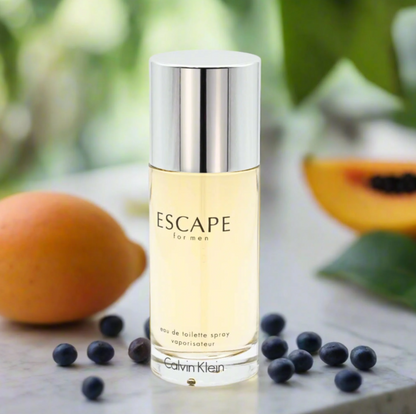 Calvin Klein Escape Eau De Toilette for Men 3.3 oz / 100ml - Premium Citrus Fruity Woody Fragrance