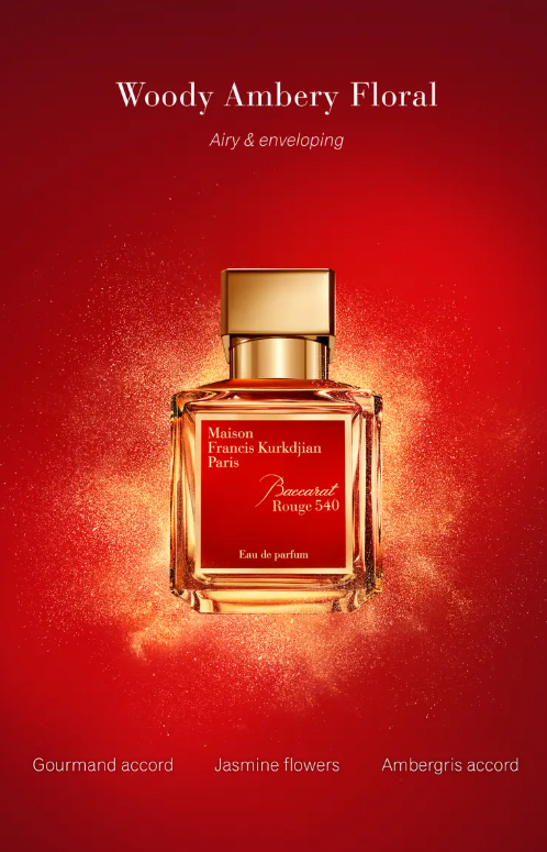 Maison Francis Kurkdjian Baccarat Rouge 540 Eau de Parfum 2.4 Fl Oz / 70ml - Luxury Woody Ambery Floral Unisex Fragrance