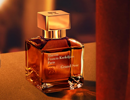 Maison Francis Kurkdjian Grand Soir Eau de Parfum Spray 70ml / 2.4 fl oz – Luxury Amber Vanilla Unisex Perfume
