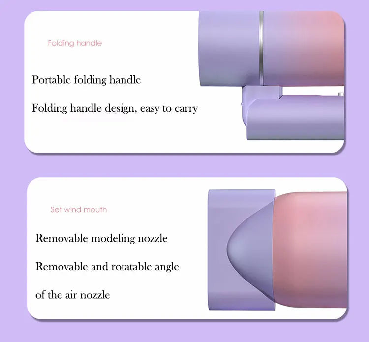 Mini Portable Home and Travel Folding Hair Dryer With Carrying Bag Blow Dryer Hot Air Anion Hair Care Accessories