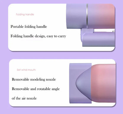 Mini Portable Home and Travel Folding Hair Dryer With Carrying Bag Blow Dryer Hot Air Anion Hair Care Accessories