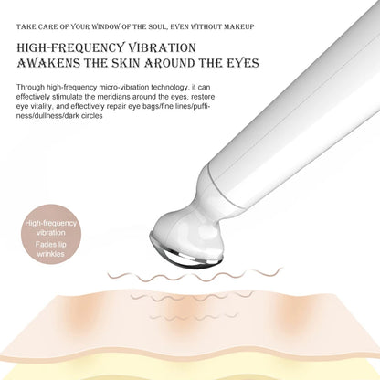 Portable Electric Vibration Eye Massager Pen for Removing Dark Circle, Puffiness, Eye Bags Skin Care Beauty Device