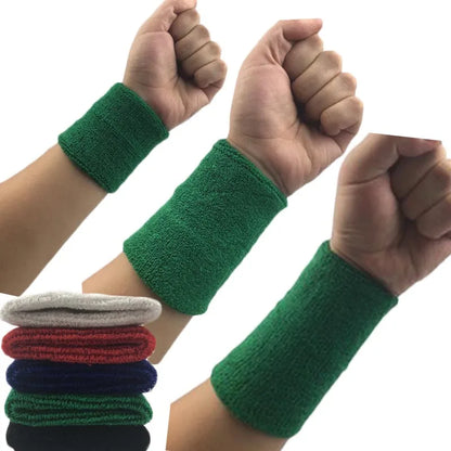 Wrist Sweatband Support Brace for Sports Tennis Basketball Volleyball Gym Wrist Support Sweat Band Towel Bracelet Protector 1pc
