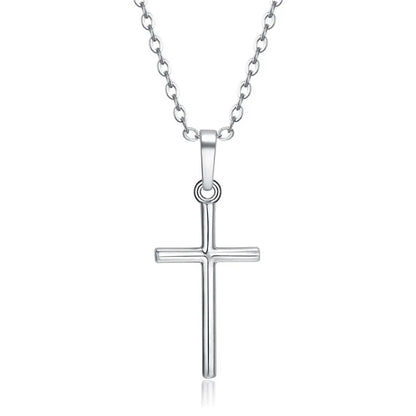 Luxury Crystal Cross Pendant Chain Necklace for Men and Women Fashion Jewelry Accessories
