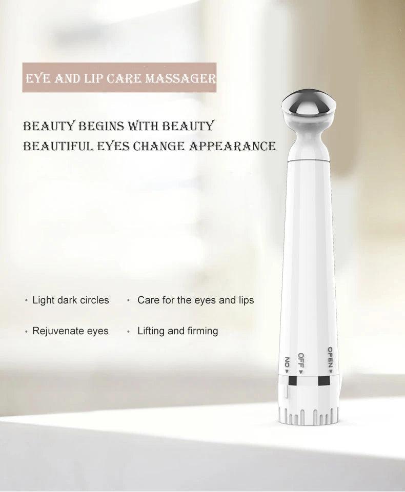 Portable Electric Vibration Eye Massager Pen for Removing Dark Circle, Puffiness, Eye Bags Skin Care Beauty Device