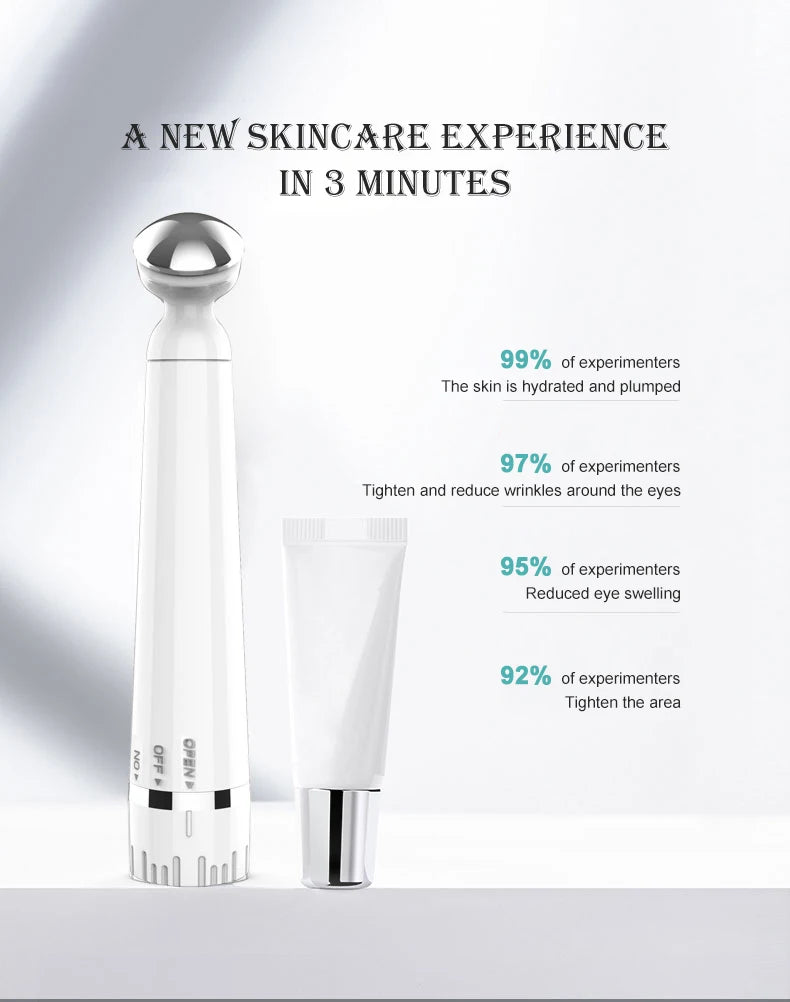 Portable Electric Vibration Eye Massager Pen for Removing Dark Circle, Puffiness, Eye Bags Skin Care Beauty Device